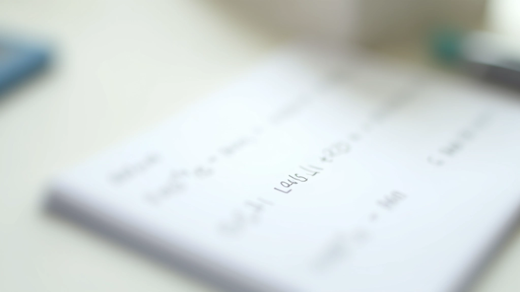 Notebook s výpočty úrokových sazeb a inflace na světlém stole s perem