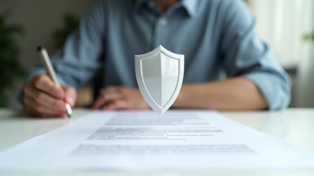 Štít se symbolem ochrany a dokumentem o pojištění vkladů