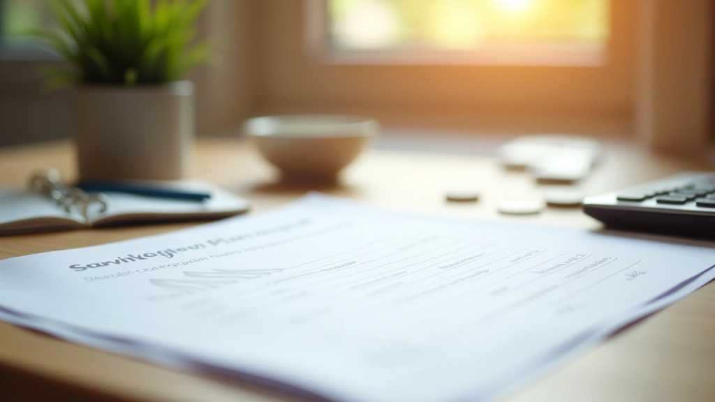 Kancelářský stůl se spořicím plánem a kalkulačkou pro výpočet úroků